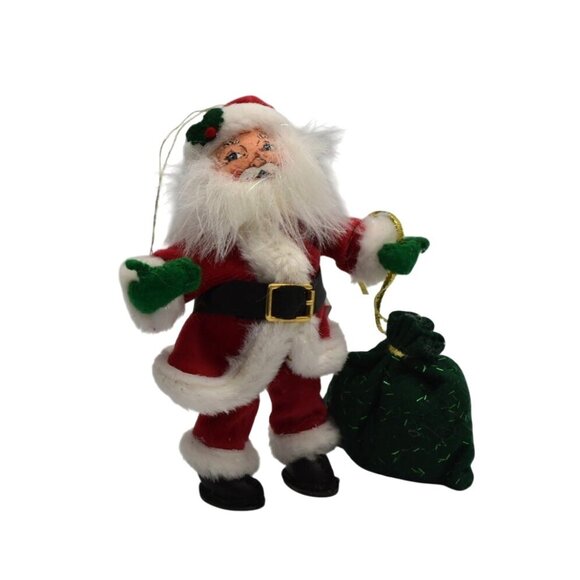 Annalee Dolls 2005 Santa Claus Green Sack 7.5 in Christmas Ornament - Picture 1 of 5